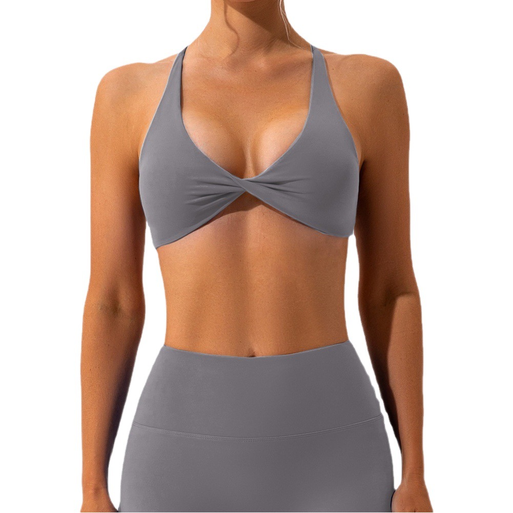 欧米のクロスボーダー美背スポーツ下着女性裸感ヨガ服ランニングフィットネスブラジャー速乾ヨガベスト