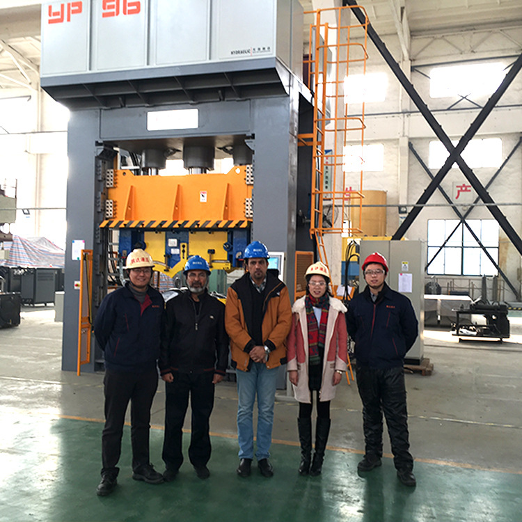 自动出口标准伺服汽车内饰件压力机 顶棚四柱框架式电加热压力机