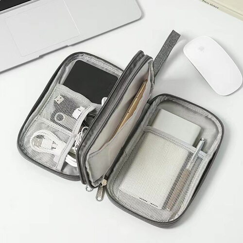 Digital Accessory Storage Bag Multi-layer Power Hard Drive Protection Case Power Bank USB Drive Shield Earphone Dustproof Data Cable