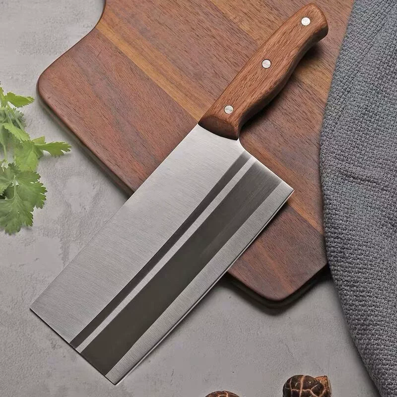 Spot kitchen knife wooden handle cutting knife stainless steel kitchen knife e-commerce kitchen knife household knife set multi-purpose