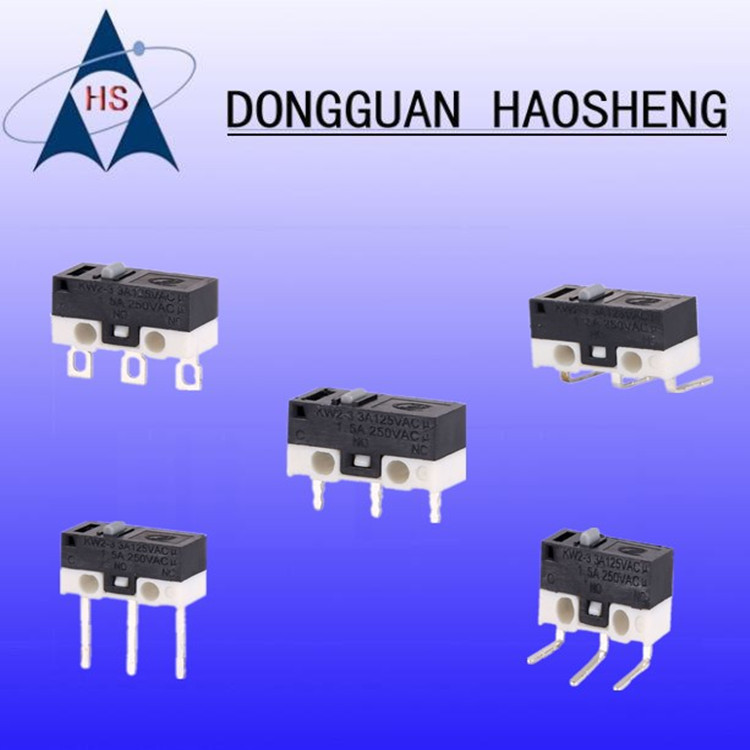 【现货特价】微动开关 小鼠标开关 带滑轮 带柄微动开关 带线防水