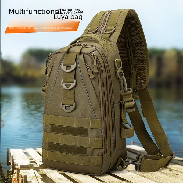 Cross-border AMAZON AMAZON Luya Bag Multifunctional Fishing Bag Big Chest Bag Sports Outdoor Shoulder Backpack