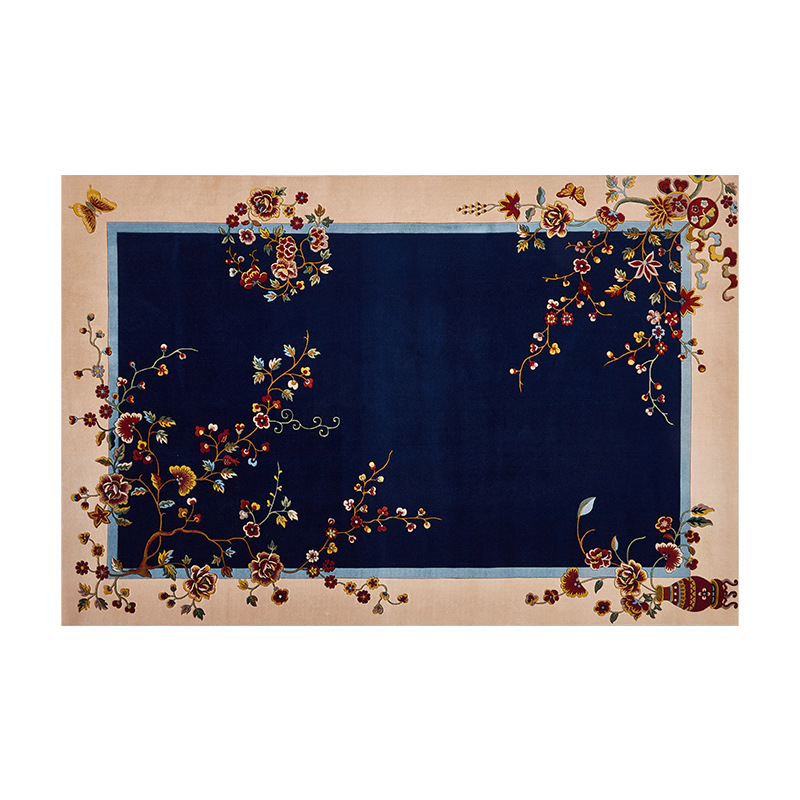 Nueva alfombra china sala de estar lavada lana de Nueva Zelanda alfombra de estudio 0 pegamento libre de aldehído sala de té estilo Zen