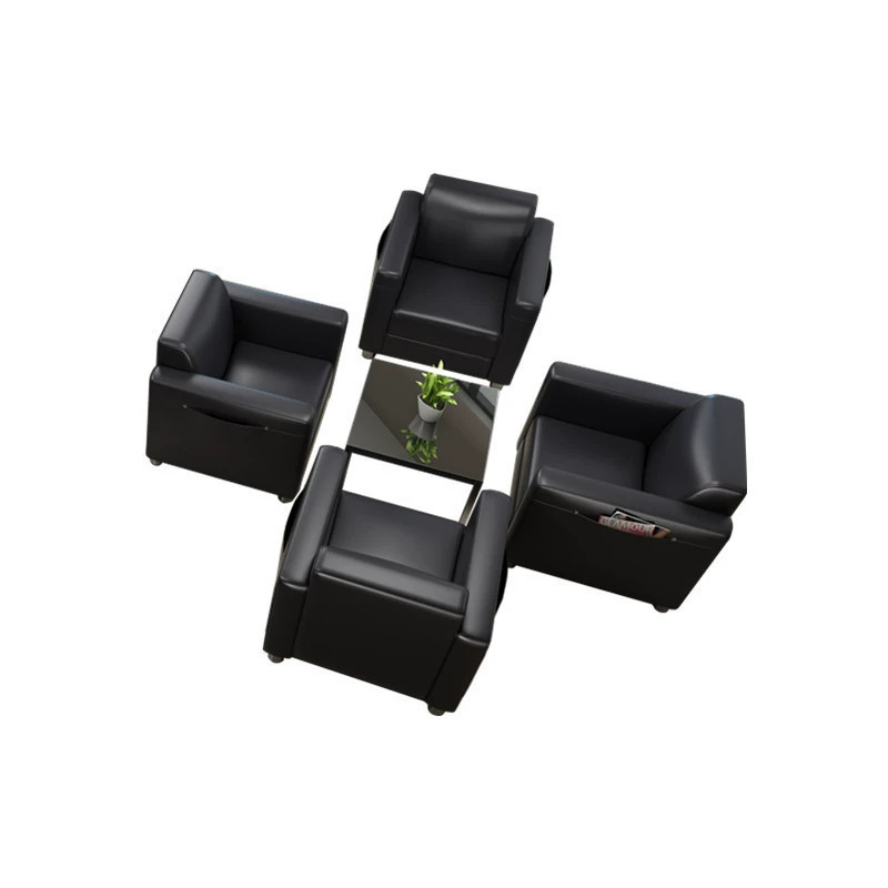 Sofá de oficina de negocios mesa de té combinación de automóviles de cuero genuino 4S tienda de clientes sala de recepción simple y moderna