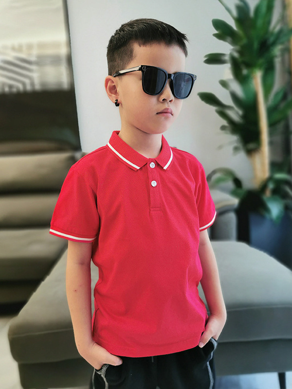 Polo de Manga Corta para Niños, Estilo Coreano, Verano 2024, Color Sólido, para Niños Mayores, Venta al por Mayor