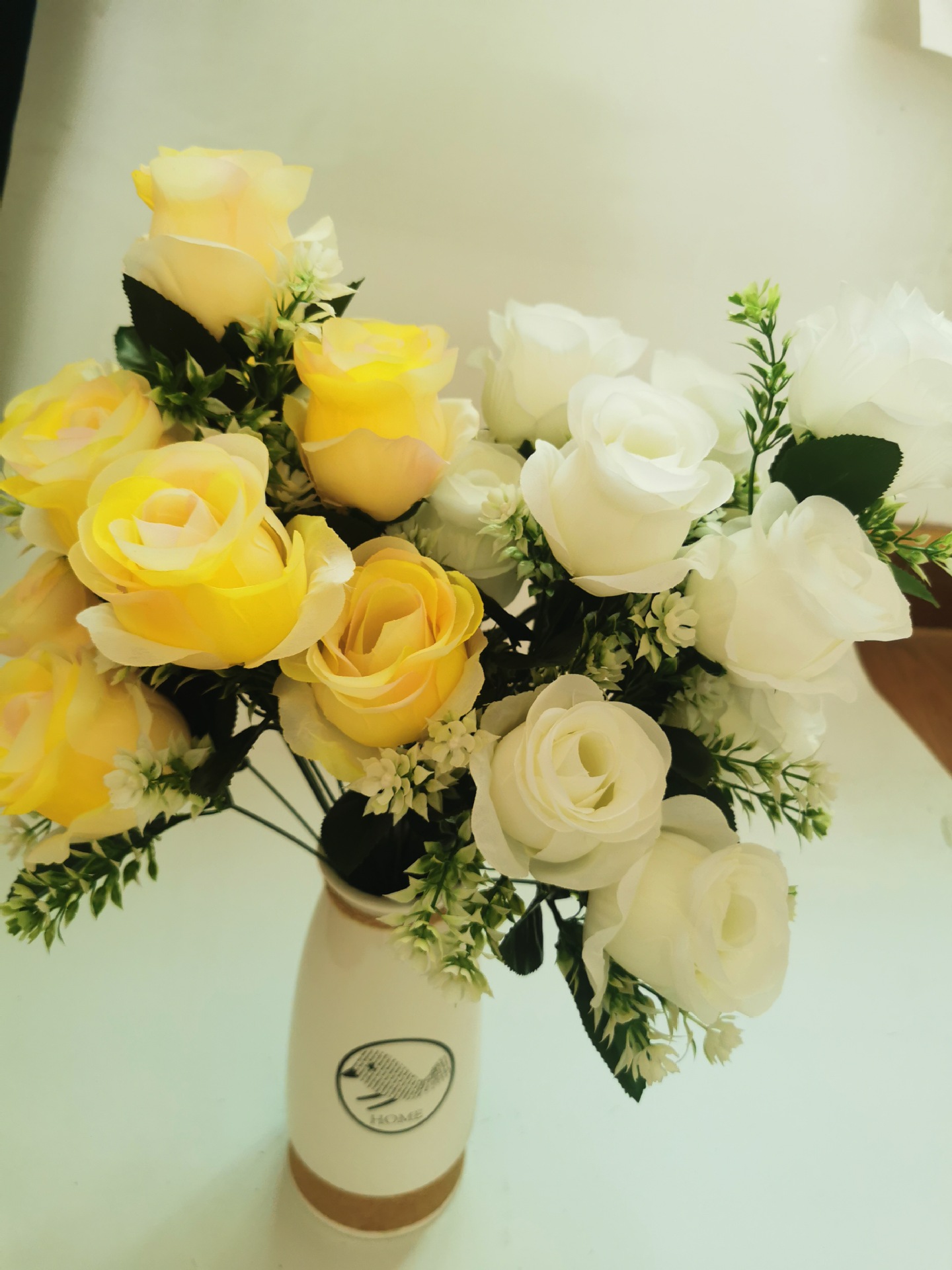 12 capotones de rosa imitación de flores de seda hechas a mano