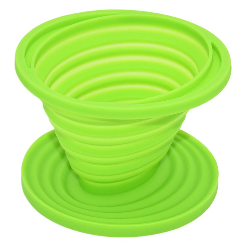 Transfronterizo plegable de silicona café embudo de calidad alimentaria en stock familia portátil al aire libre mano filtro de café embudo