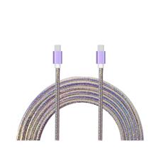 新款PU皮革光面带铝合金壳数据线Type-C转Type-C 1米