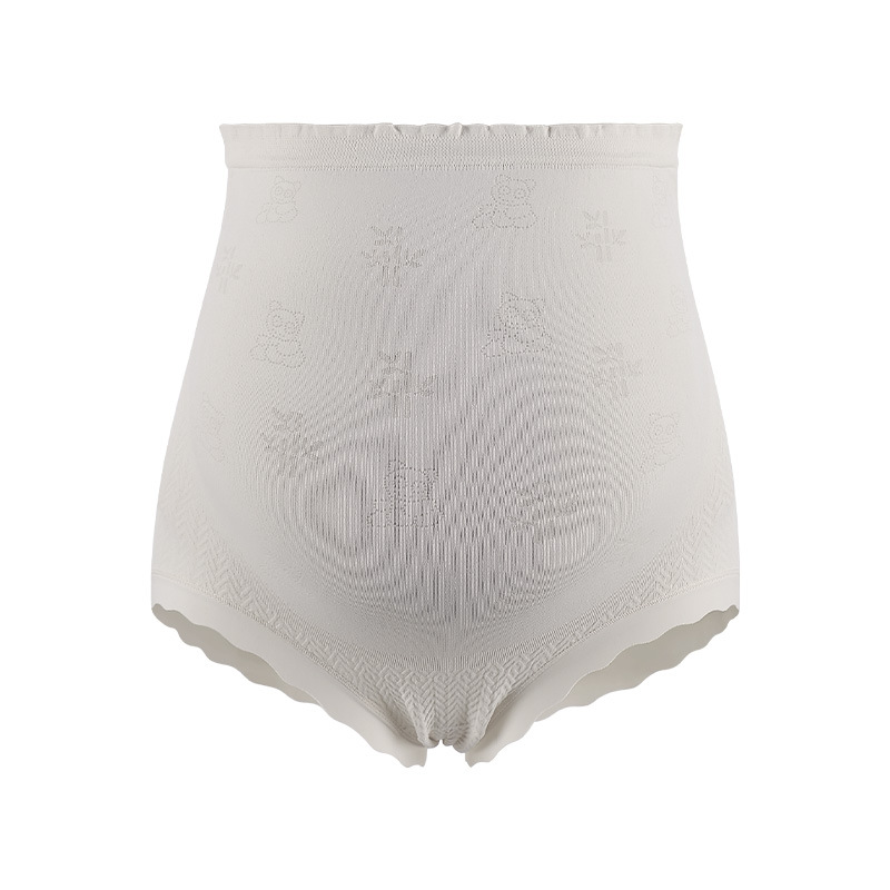 Ropa interior de las mujeres embarazadas algodón transpirable inferior entrepierna embarazada temprano, medio y tardío postparto corto sin costura cintura alta vientre apoyo ropa interior