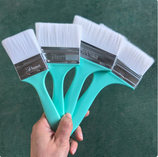 Green Handle Water Silk Brush, Water-Based Wool Brush, Plastic Handle Brush, Traceless Brush, Soft Bristle Brush, Wood Wax Oil Paint Brush, Latex Paint Brush