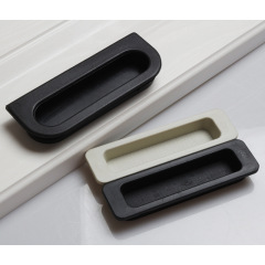 ABS塑料暗藏拉手辦公移動櫃門把手抽屜嵌入式多色拉手免按裝螺絲