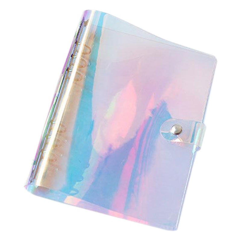 Creativo de hojas sueltas cuaderno láser japonés A5 cáscara suave transparente fresco A6 Bloc de notas diario cuaderno