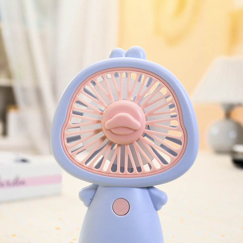 軟萌可愛卡通小鴨子三檔桌面立式小風扇 節日活動禮品手持電風扇