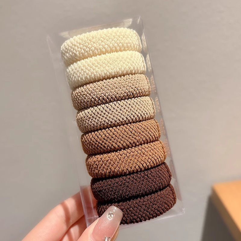 Cuerdas de cabello de cola de caballo de alta elasticidad, banda de goma duradera, anillo de cabello de mujer, 2025 nuevo toque de cabello de primavera y verano de alta gama