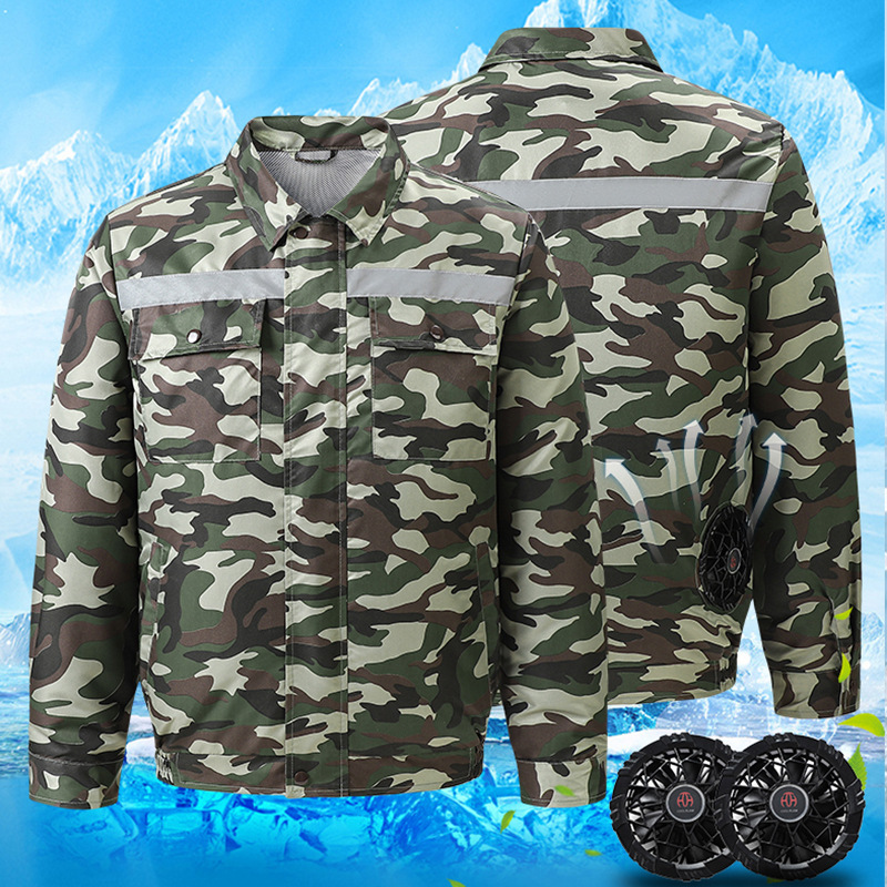 Cross-border Spring and Summer Thin Fan Air-conditioning Suit Workers Construction Site Outdoor Tooling Wear-resistant Shirt Coat Jacket Cross-border Spring and Summer Thin Fan Air-conditioning Suit Workers Construction Site Outdoor Tooling Wear-resistant Shirt Coat Jacket