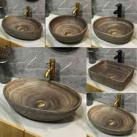 景德镇台盆中式方形陶瓷卫生间台上洗手盆足浴盆景德镇手工艺