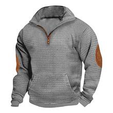 O 99142 Zipper Plaid Fleece Embroidered Sweatshirt ��Ƥ����