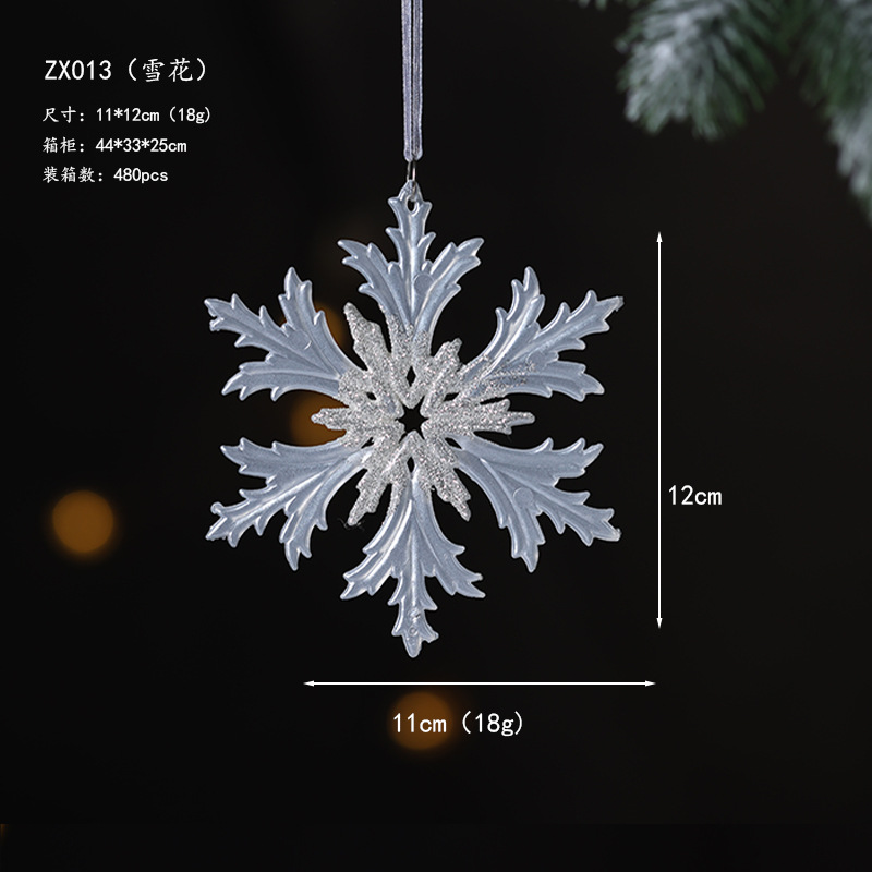 Colgante de Navidad ángel pentagramas de nieve alce colgante decoración de Navidad colgante de polvo brillante decoración