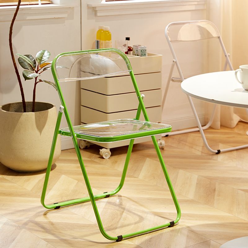 Silla transparente silla plegable acrílica silla de uñas con cámara roja neta taburete silla de maquillaje de cristal con cámara de estilo ins