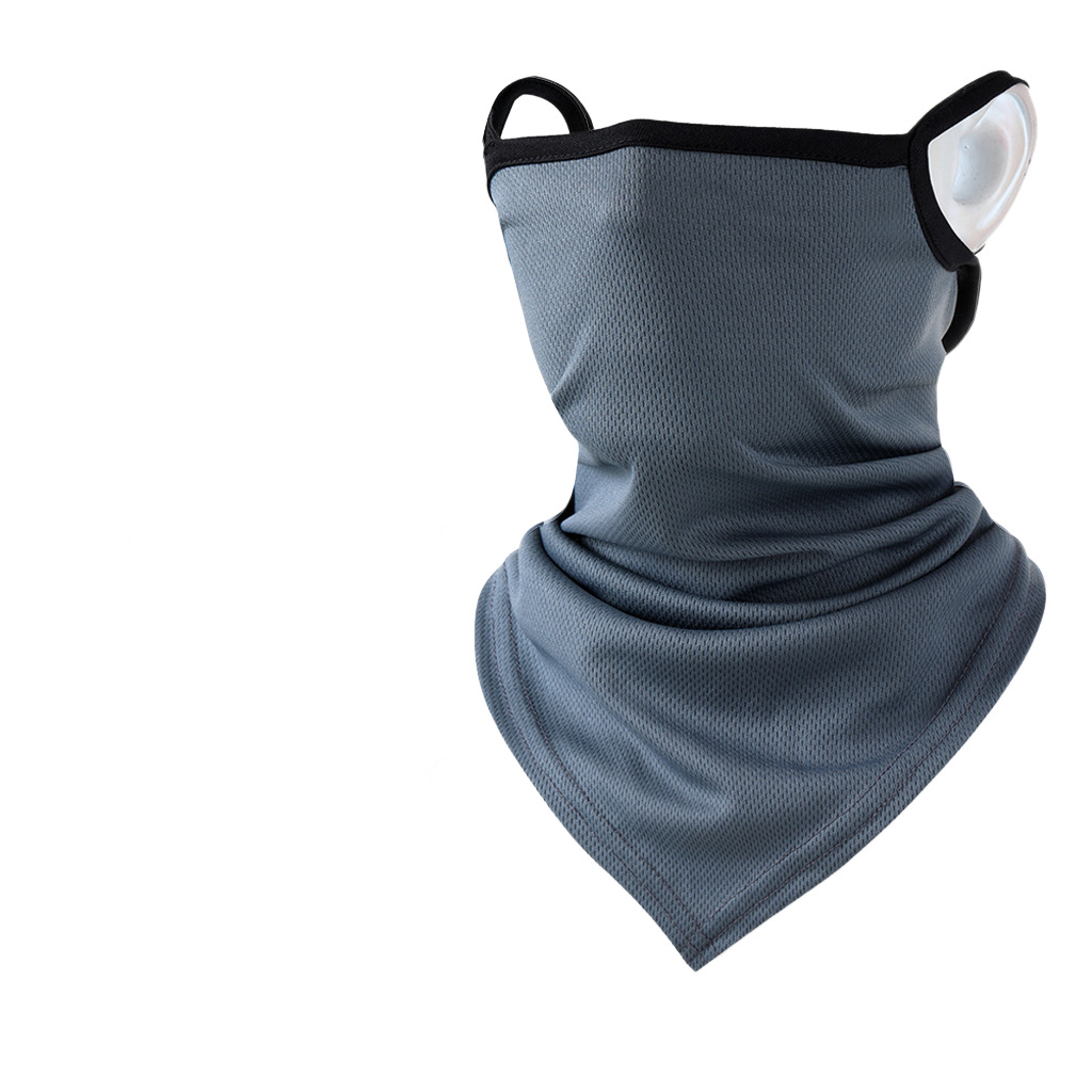 Máscara solar de ciclismo para hombres verano respirado malla anti-UV colgar toallas triangulares al aire libre guarnición image 6