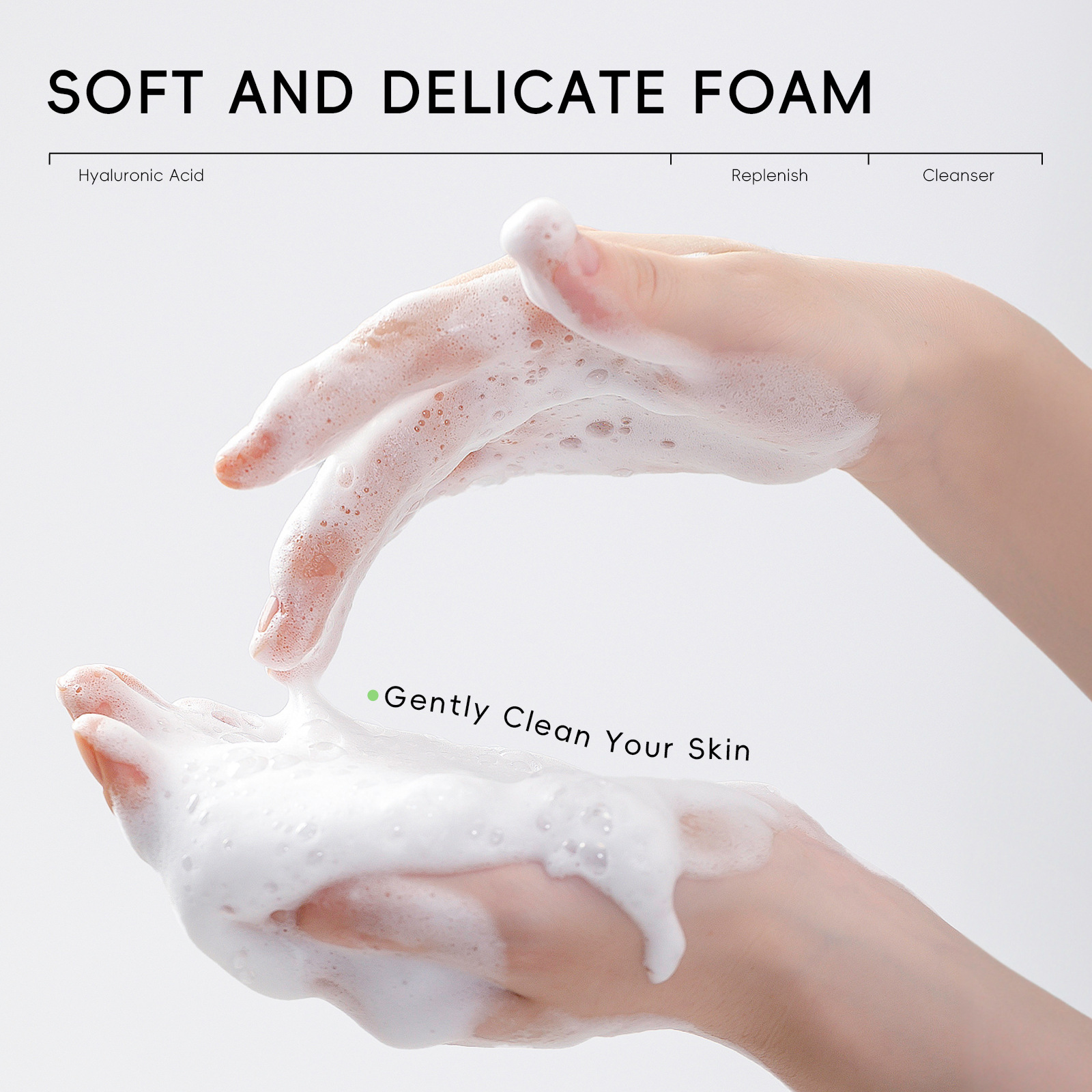 Cross-border QUIYUM Hyaluronic acid Facial Cleanser 50g Hydrating and moisturizing facial Cleanser is available for wholesale from the manufacturer undefined