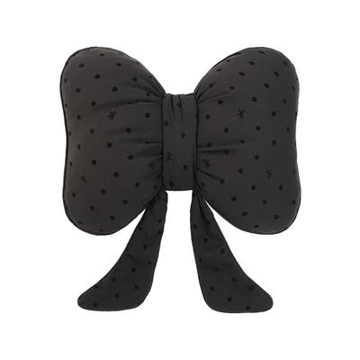 Seat cushion, seat cover — Light Luxury and High-End Feel, Cute - polka-dot-bow-ribbon-waist-support-black