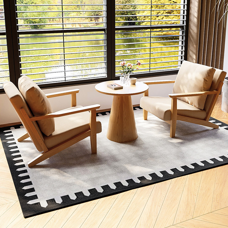 Casual Table and Chair Set, One Table and Two Chairs, Three-Piece Set, Small Balcony Single Sofa Chair, Homestay Hotel, Natural Wood Style Casual Table and Chair Set, One Table and Two Chairs, Three-Piece Set, Small Balcony Single Sofa Chair, Homestay Hotel, Natural Wood Style