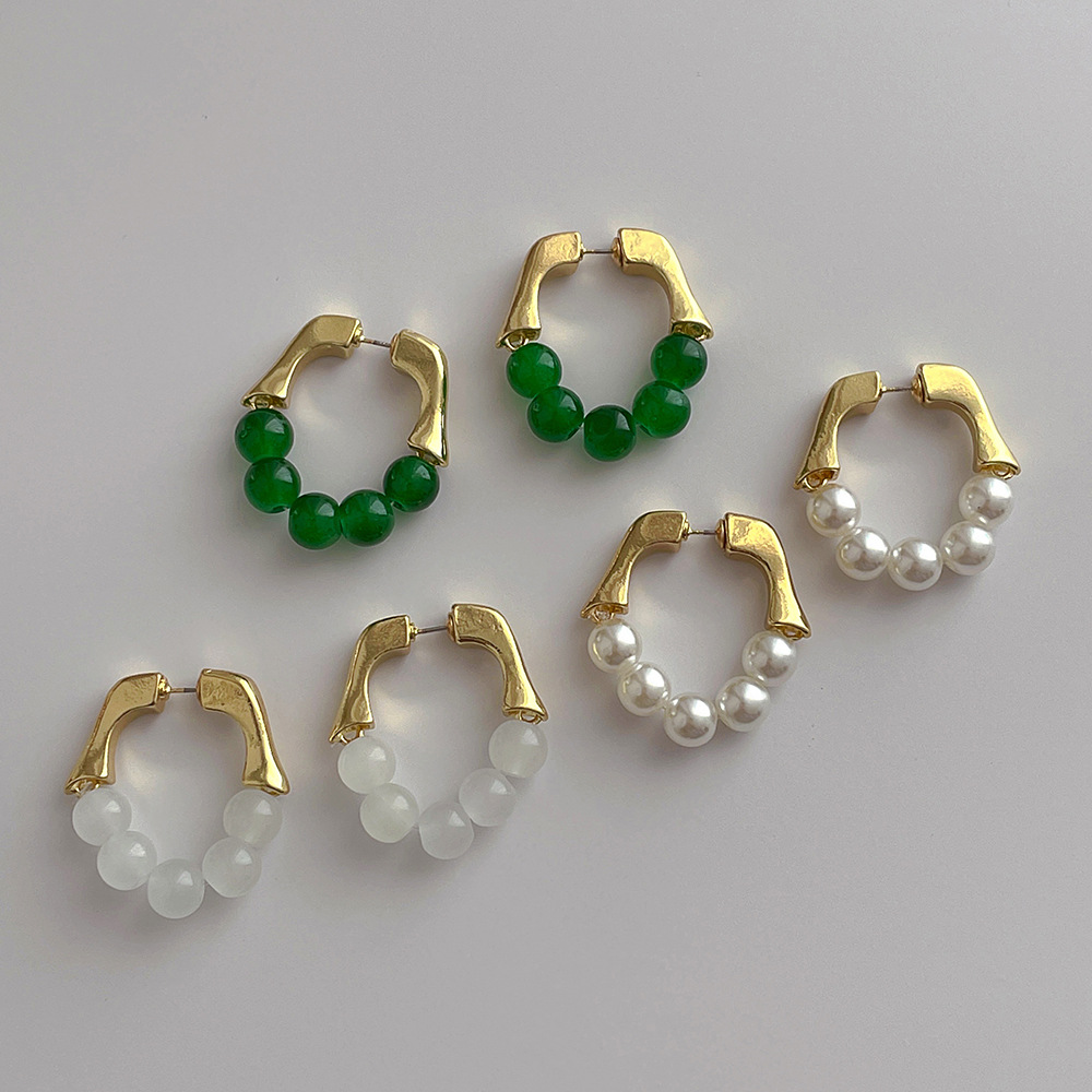 Fashion Geometric Copper Plating Metal Earrings 1 Pair