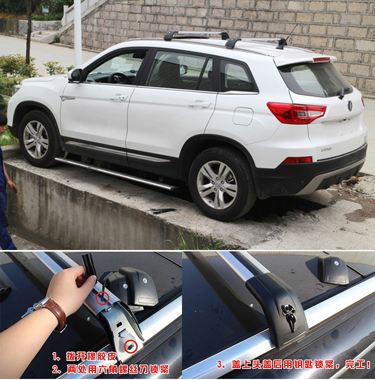 Car Luggage Rack Off-Road Suv Roof Rack Crossbar Aluminum Alloy Car Travel Rack Frame Heavy-Duty Roof Box