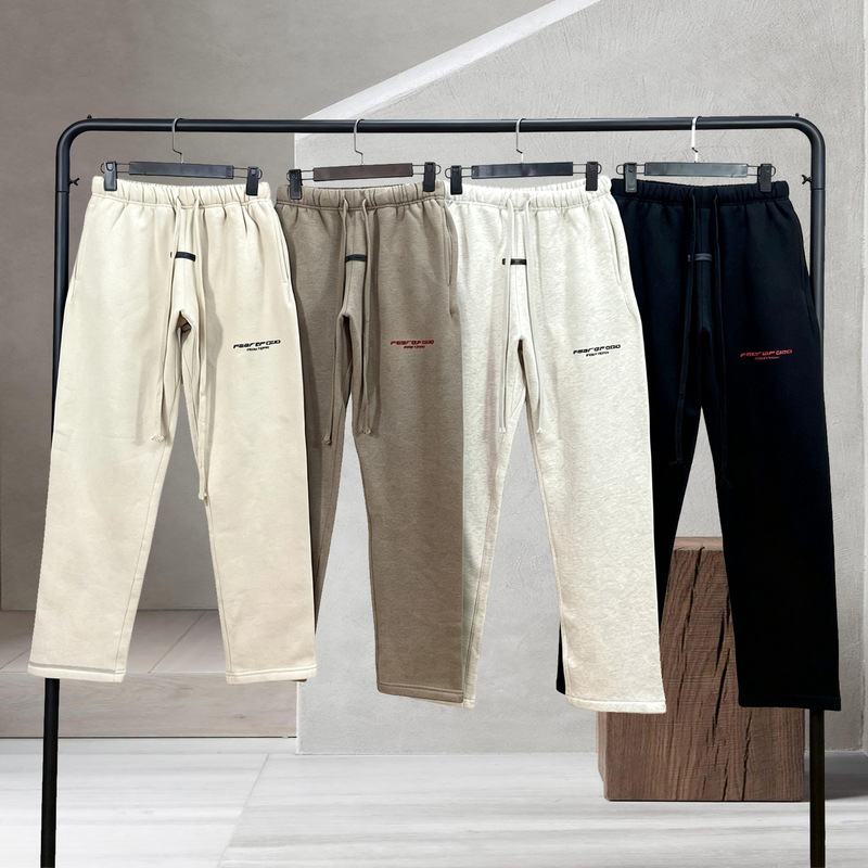 New autumn and winter essential straight-leg pants, American casual fog series sweatpants, loose casual pants for men and women