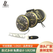 PU现货皮卷尺软尺迷你测量卷尺自动伸缩圆形腰围尺皮尺三围尺