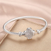 Silver accessory, fashionable trend silver bracelet, European style, wholesale