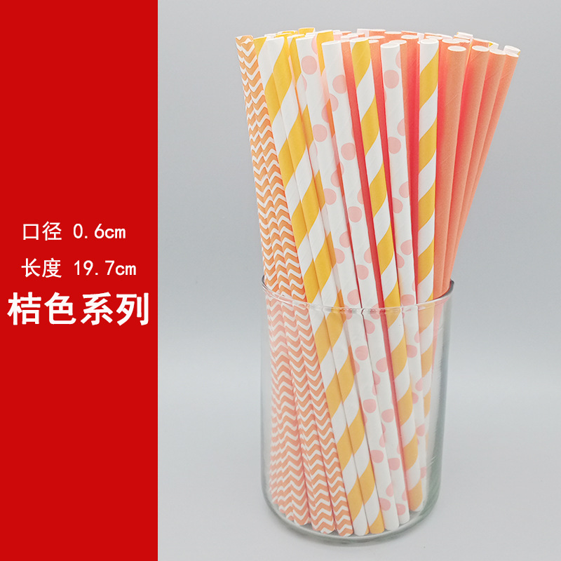 Fábrica en stock al por mayor 100 paja de papel desechable paja degradable combinación