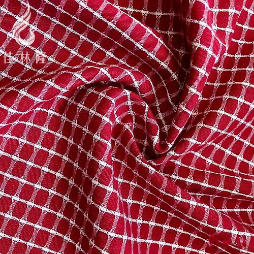 Yarn-dyed jacquard medium grid double-sided grid washing fabric shirt dress halter top children's clothing fabric soft, small and fresh