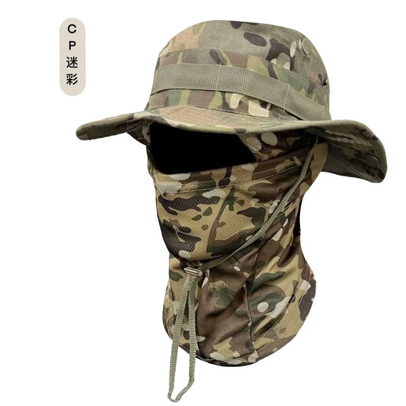 Set de Sombrero Boonie y Máscara de Poliéster Transpirable y Secado Rápido para Aire Libre image 9