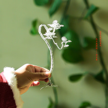 好石寨新款纯手工铝线制作雾凇家居摆件铁艺迎客松玄关工艺品批发