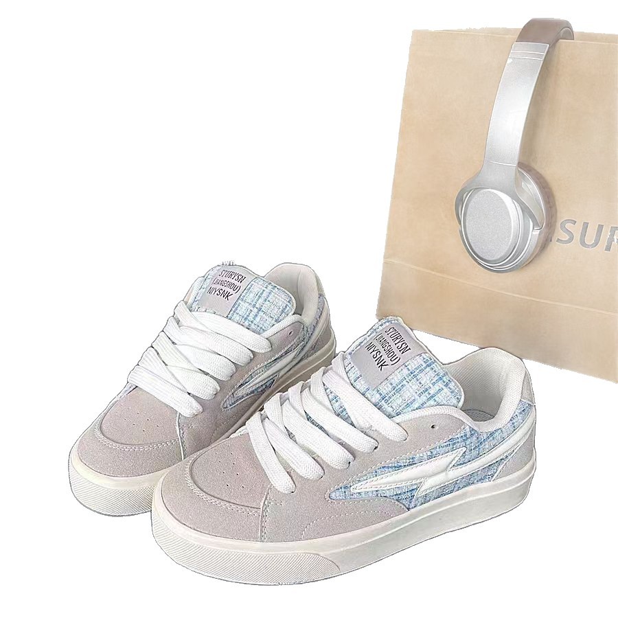 2026 nuevo estilo de primavera marca de moda universal skate casual estilo universitario estilo pequeño Zhonghonggang estilo zapatillas deportivas de suela gruesa mujer