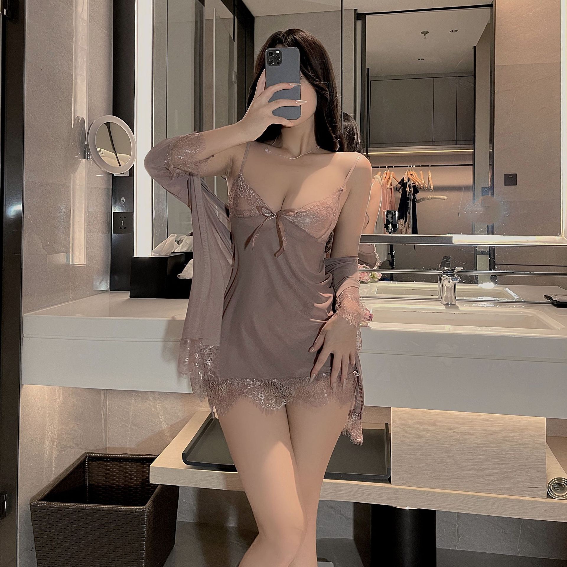 된장 [파자마+파자마+벨트+속옷]