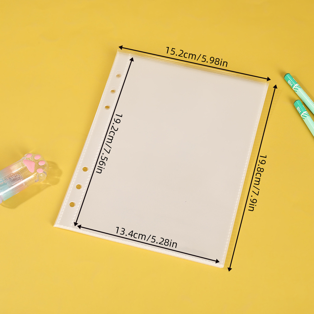 A5A6グリッターリーフリングバインダー、透明カードブック、ジッパー付きリーフリング手帳、ロゴ・パターン印刷カードアルバム収納ブック