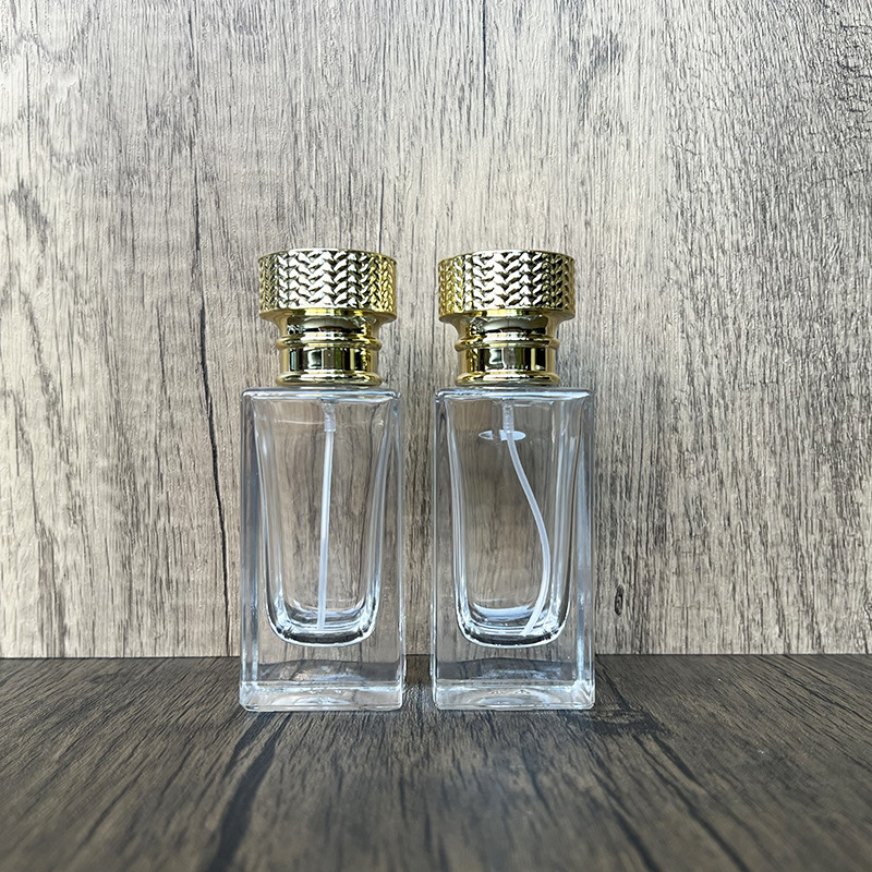 现货螺口B260-50m磨砂可印刷logo便捷玻璃按压香水瓶化妆品分装瓶