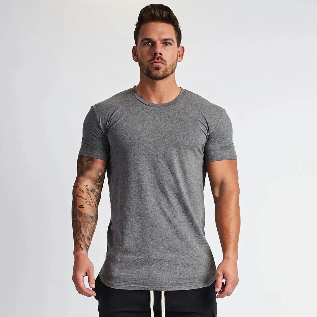 Hommes Couleur Unie Style Simple Col Rond Manche Courte Svelte T-shirt Homme display picture 7