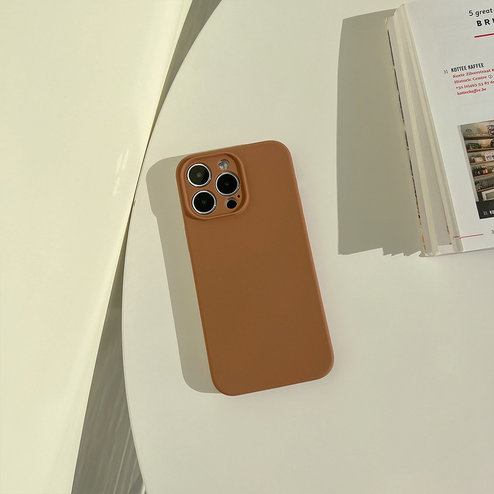 INS simple silicona líquida color sólido para Apple 15PROMAX/15 teléfono caso iPhone12 suave 11 hembra 14