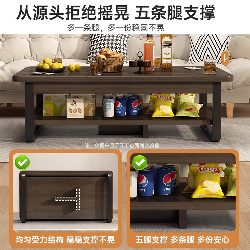 Mesa de centro, sala de estar, hogar, apartamento pequeño, casa de alquiler simple, mesa pequeña, moderna y sencilla, mesa de té con balcón nueva 2025