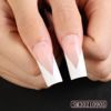 Long square fake nails for manicure, nail stickers, french style, ready-made product, wholesale