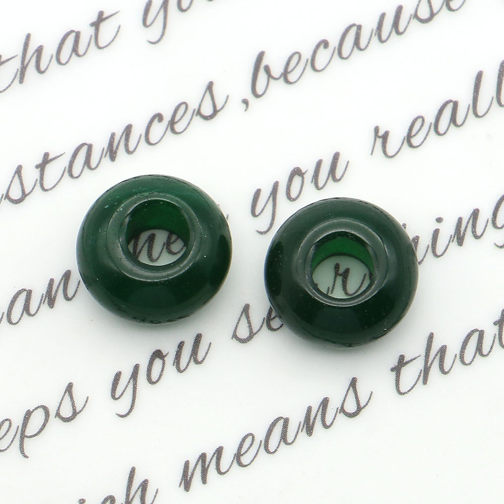 Pequeño anillo de piedra natural botón de seguridad de cristal DIY cuerdas de trenzado cuentas de pulsera collar accesorios colgante