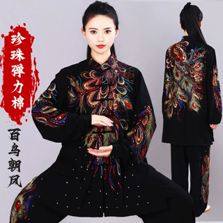 宏极太极服2026新款太极拳武术表演服晨练服八段锦刺绣凤凰新款