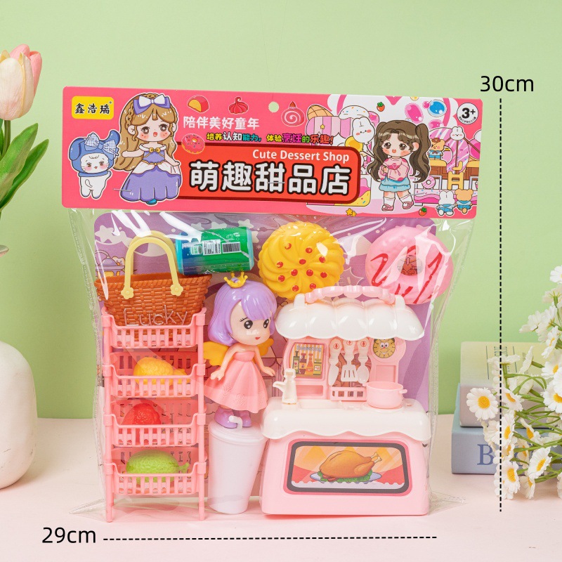 Casa de juegos para niños colección de juguetes de simulación para niños cajero juguetes cake corte fruta supermercado cajero traje