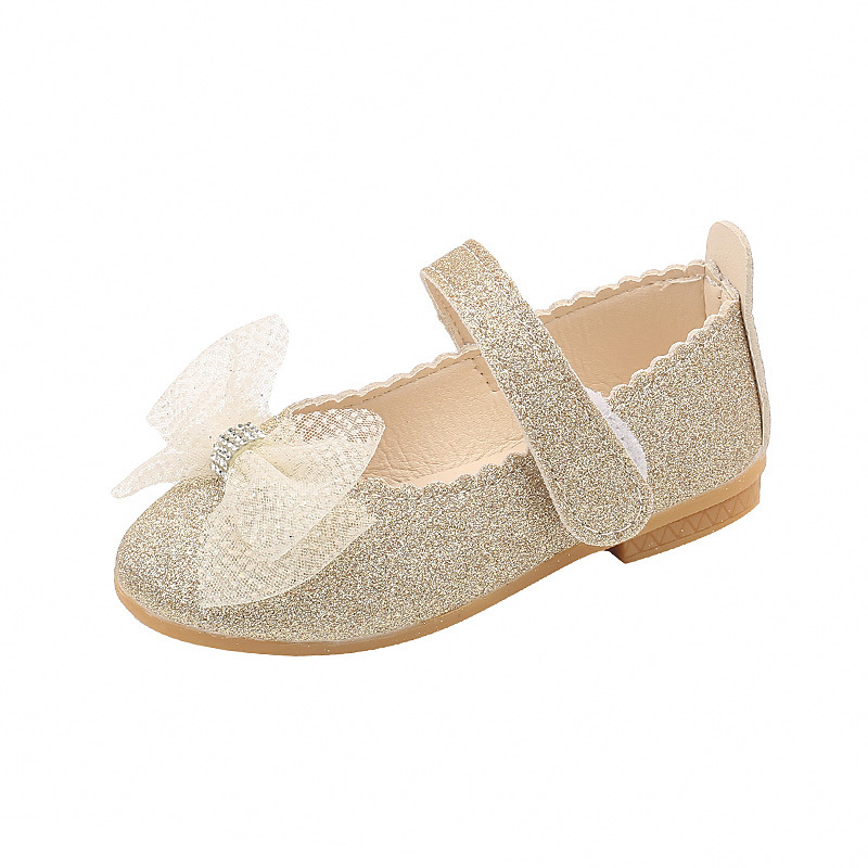Zapatos de princesa para niñas, nuevos zapatos para niños, zapatos de cuero de primavera y verano brillantes, zapatos de niña, zapatos de bebé, suela suave