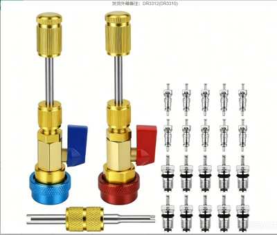 Soyutma sisteminin digər hissələri, Tool R134a Valve Core - red-blue-134-black-10-pieces