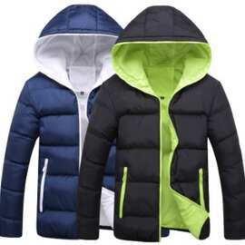 反季衣服时尚冬季白绒羽棉服男士青少年中长款保暖加厚外套男装潮